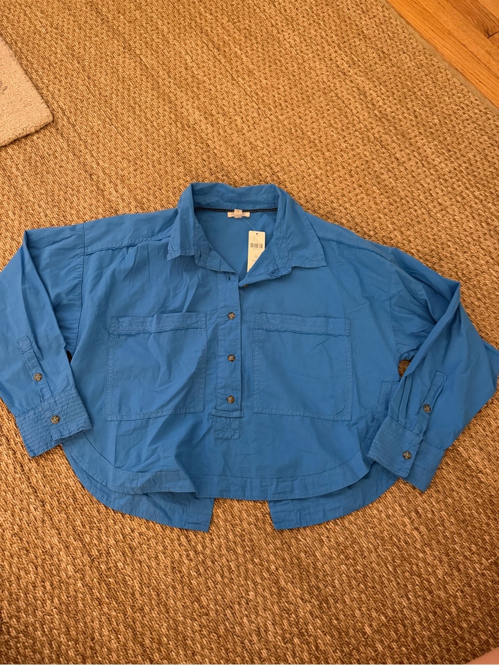 Pilcro Bright Blue Casual Button-Down Shirt